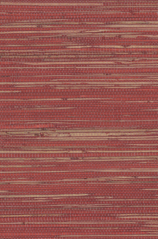 Hemp 1037 Rose Red natural wallcovering swatch