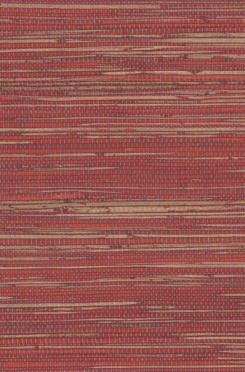 Hemp 1037 Rose Red natural wallcovering swatch