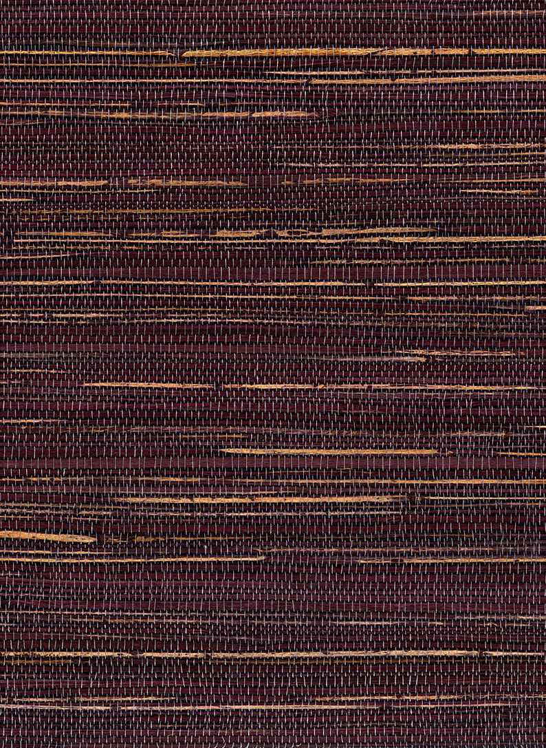 Hemp 1068 Mauve Wine natural wallcovering swatch