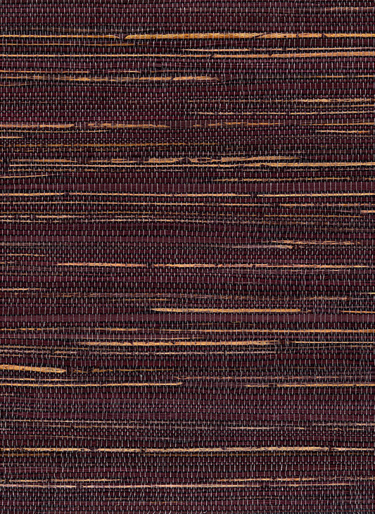 Hemp 1068 Mauve Wine natural wallcovering swatch